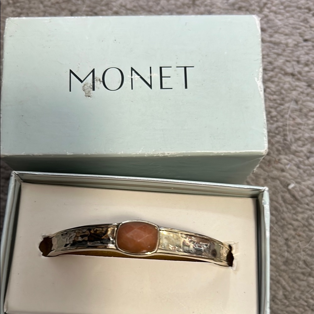 Monet Two-Tone Bracelet with Warm Stone Accent